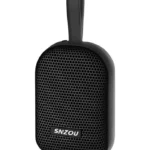 SNZOU SN-21 Portable Bluetooth Speaker, 8 Watt Powerful Sound, IPX4 Water Resistant, 1200 Milliampere Hour Battery Up to 5 Hours, Memory Card Support, Black
