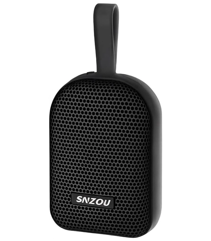 06-web SNZOU SN-21 Portable Bluetooth Speaker, 8 Watt Powerful Sound, IPX4 Water Resistant, 1200 Milliampere Hour Battery Up to 5 Hours, Memory Card Support, Black - Image 1